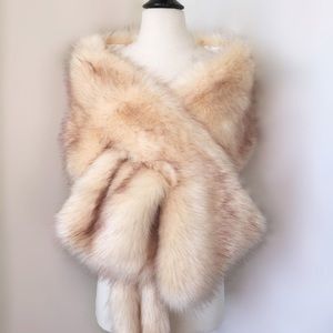 Champagne Faux Fur Bridal Wrap